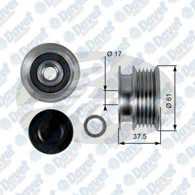 GATES OAP7108 Alternator Kasnagi Clio Ii Kangoo Logan I Kubistar 1.5dci 03-05